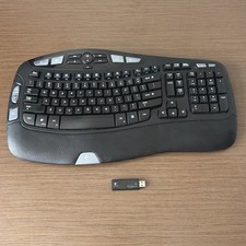 Logitech K350 Comfort Wave Wireless Keyboard w/Dongle *TESTED* picture