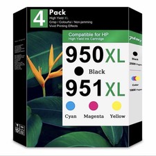 4 Pack 950XL 951XL Ink Cartridges for HP OfficeJet Pro 8600 8610 8620 picture