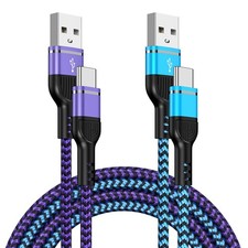 2Pack 6FT Fast Charger Cable USB Type C Android Phone Cord for Moto Razr+ picture