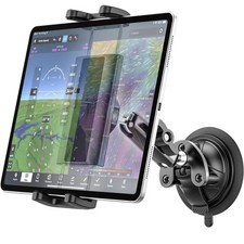 Pilots Tablet Holder, [Strong Suction Cup] Aircraft 8.85 inches, Black picture
