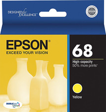 New Genuine Epson 68 Yellow Ink Cartridge Stylus CX5000, CX6000 picture