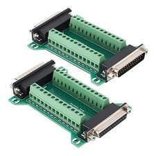 2PCS DB25 Male Female Connector in One Breakout Board, RS232 D-SUB Serial to ... picture