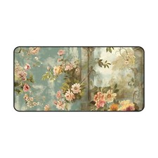 Vintage Floral Design Desk Mat – Classic Large Mouse Pad, 3 Sizes picture