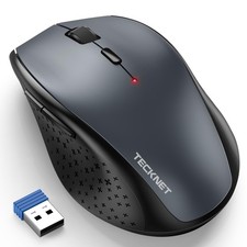 TECKNET Wireless Mouse, 2.4G USB Computer Mouse with 6-Level Adjustable Grey picture