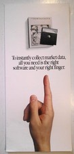 The DownLoader by Equis International 1989 brochure. Stock market data on IBM PC picture