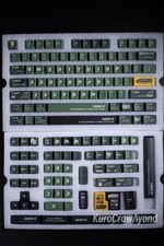 GUNDAM Zaku Keycaps 140 Keys PBT OEM for Cherry Mechanical KEYBOARD Green Theme picture