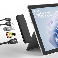 Surface Pro 9/10/11/X Accessories, Surface Pro 9 Docking Station with 4K HDMI, picture