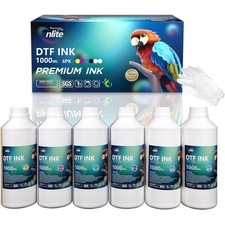 Enlite Premium DTF Ink 1000ML 6PK 2WH+BK+C+M+Y for Epson L1800 XP600 DX5 picture