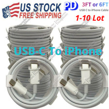 USB-C to iPhone Cable PD Fast Charger 3FT/6FT For Apple iPhone 14 13 12 11 8 LOT picture
