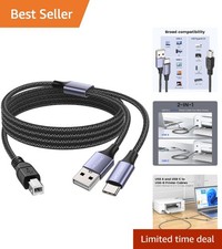 3.28FT USB C to B Printer Cable - High-Speed Data Transfer & Durable picture