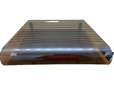 Rare Vintage IBM Acrylic Riser stand Smoke Plexiglass Printer Stand 16x16x3.5” picture