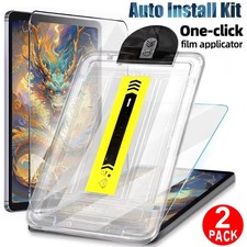 2 Pack Ultra Clear Tempered Glass Tablet Screen Protector Dust Free Size 11 picture