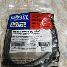 Tripp Lite Cat5e Snagless Molded RJ-45 Patch Cable 7 ft Black N001-007-BK picture