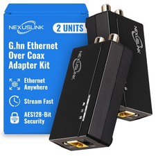 Nexuslink G.hn Ethernet Over Coax Adapter Kit - 1.2Gbps Network for black picture