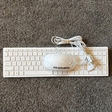HP Keyboard Slim USB White with Numeric Keypad and USB Mouse - Great Condition picture