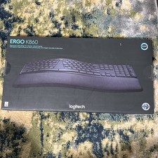 Logitech ERGO K860 Wireless Ergonomic Keyboard - Black - Computer PC - BRAND NEW picture