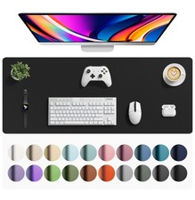 Aothia Faux Leather Desk Mat - Large Mouse Pad, Non-Slip PU Leather Blotter, ... picture