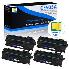 4 Pack High Yield CE505A Toner Cartridge For HP LaserJet P2035 P2035n P2050 picture