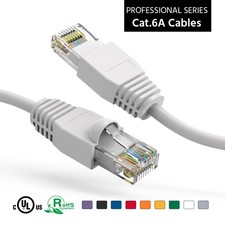 5Ft CAT6A UTP Ethernet Network Booted Cable White picture