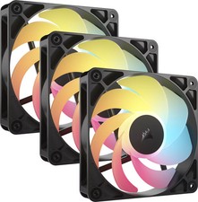 CORSAIR - RS120-R ARGB 120mm PWM Reverse Case Fans Triple Pack - Black picture