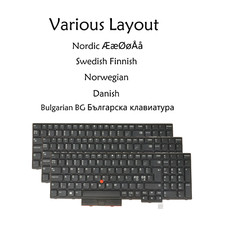 Nordic /BG Bulgarian Laptop Keyboard For Lenovo Thinkpad T570 T580 P51s P52s ÆØÅ picture