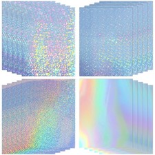 Koala Holographic Sticker Paper for Inkjet & Laser Printers, 20 Sheets Printable picture