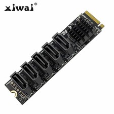 Xiwai NGFF NVME M-key PCI Express Adapter Converter to SATA 3.0 6gbps 5 Ports picture