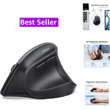 Ergonomic Wireless Mouse, Bluetooth & 2.4G Wireless, Quiet Clicks picture