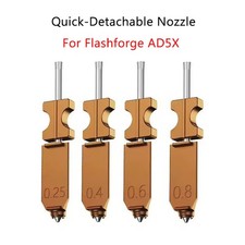 For Flashforge AD5X Upgraded Harden Hotend Nozzles 0.25/0.4/0.6/0.8mm Detachable picture