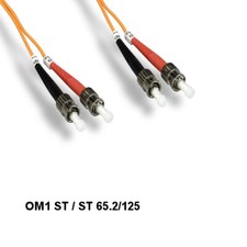 [10X] Kentek 3m OM1 ST to ST Multi-Mode Fiber Optic Cable 62.5/125 Duplex UPC picture