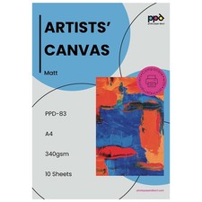 PPD Printable Fabric Sheets, Canvas Paper for Inkjet Printer, 8.5 x 11 Photo picture