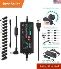 Versatile 120W AC/DC Adapter - Safe 3V to 24V Power Supply with 14 Connectors picture