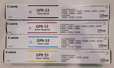 Genuine Canon GPR-53 Full CYMK Toner Set NIB C3325 C3330 C3525 C3530 C3025 picture