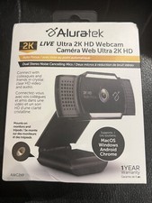 Aluratek 2K HD Webcam with Dual Stereo Noise Cancelling Mics, Auto Focus New picture