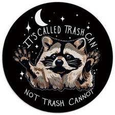 Funny Raccoon Trash Can Not Cannot Mouse Pad 7.9x7.9 Inch Cute Desk Decor picture