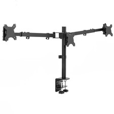 Heavy Duty Telescoping Triple Computer Monitor Desk Mount Adjustable Stand picture