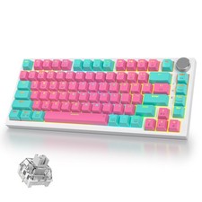 iRoboosta 400PRO Wireless Keyboard Pink Cyan Cream Gray picture