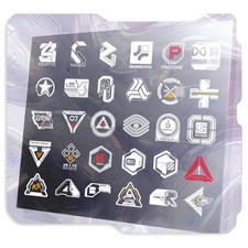 ASKINAMI Chrono_Chrome Cyberpunk White Sticker Pack 30pcs (White) picture
