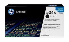 2 X HP Color LaserJet CP3520 CP3525 CP3530 Black Toner CE250A HP 504A picture