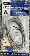 Belkin Pro 6 Ft Mouse Keyboard Extension for PS/2 F2N035-06 6-Pin MiniDIN picture