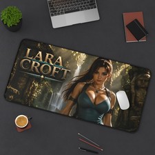 Lara Croft Desk Mat, Large Gaming Mouse Pad, PC Gaming Accessories picture