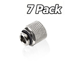 7 Pack Ococoo G1/4 N8 Compression Fittings for 8x12mm Soft Tubing Silver PC picture