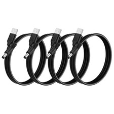 4Pcs USB to DC Power Cable 5.5x2.5mm, 5V 3A for LED Lights, 0.3 M/1Ft, Black picture