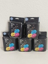 5 Genuine HP 67XL Black High-Yield/67 Tri-Color Ink Combo Sealed New exp. 2028 picture