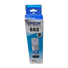 NEW Epson 552 EcoTank Ink Ultra-high Capacity Bottle Cyan (T552220-S) Exp 01/31 picture