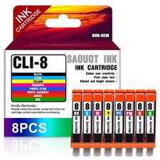 Replacement CLI-8 8-Color Ink for Canon Pixma iP450 iP5200 Mark II (8-Pack) picture