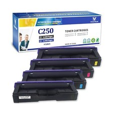 4 Color Compatible Toner Cartridges SP C250 C260 C261 High Capacity 2300 Page... picture