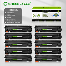 GREENCYCLE 10PK CB435A Toner Fits For HP LaserJet P1003 P1004 P1005 P1006 P1009 picture