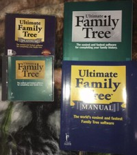 📀 2 ULTIMATE FAMILY TREE + PLATINUM FAMILY TREE SOFTWARE & Books/Manuals L👀k picture