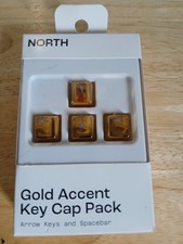 North Figural Key Cap Pack, Gold Metallic, Arrow Keys & Spacebar picture